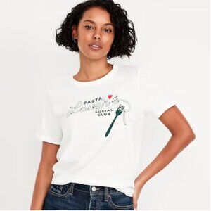 Old Navy Blue Pasta Lover's Graphic Tee